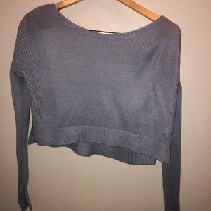 Garage cropped sweater - light blue